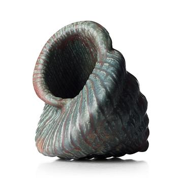 84. Gunnar Nylund, a stoneware sculpture of a shell, Rörstrand, Sweden 1940's-50's.