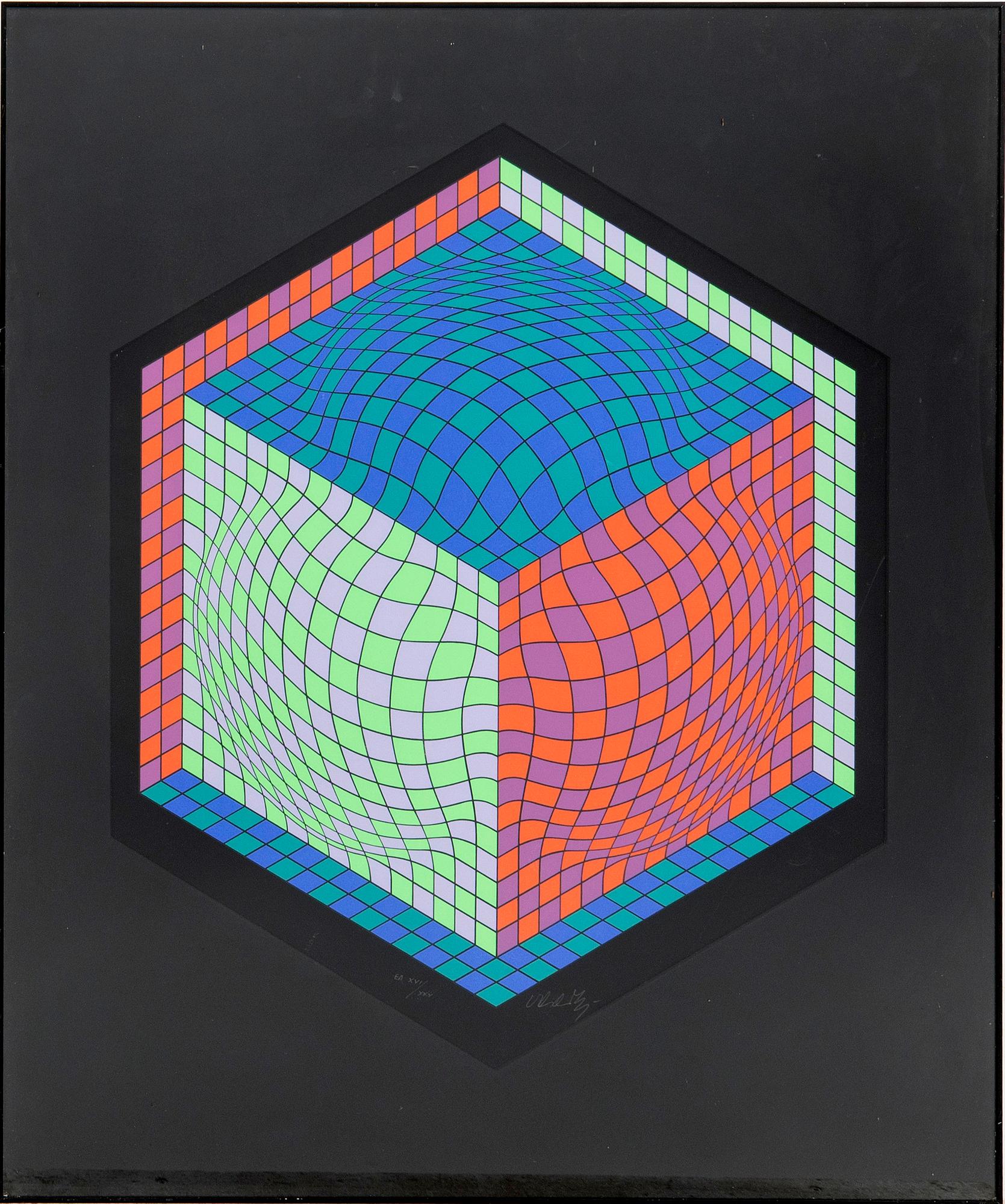 Victor Vasarely, color serigraph, signed, numbered EA XVI/XXV.