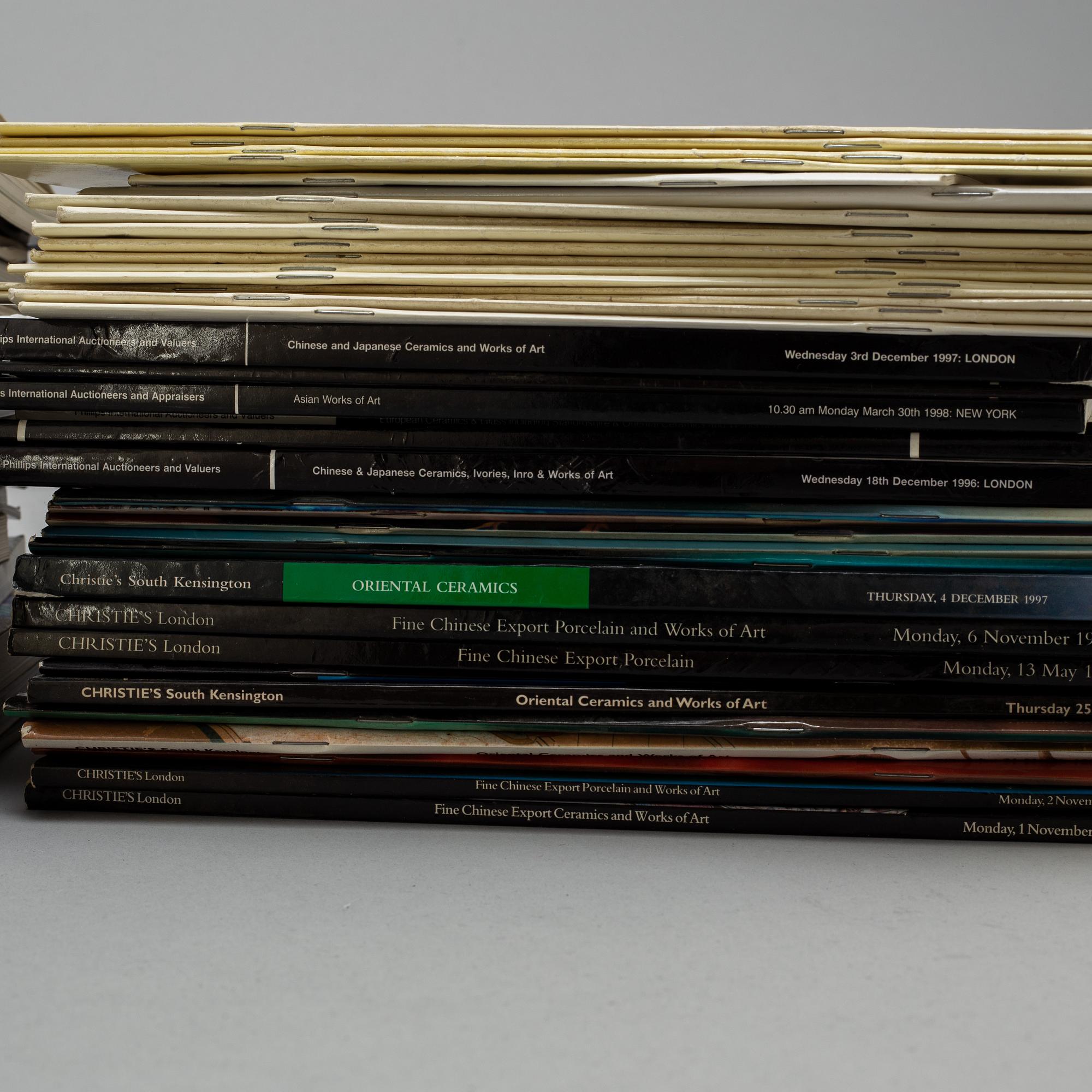 A lot of 59 Catalogues, mainly Oriental ceramics and works of arts.