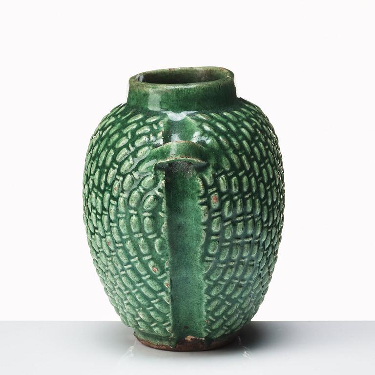 A green glaze spice jar, presumably late Ming dynasty.