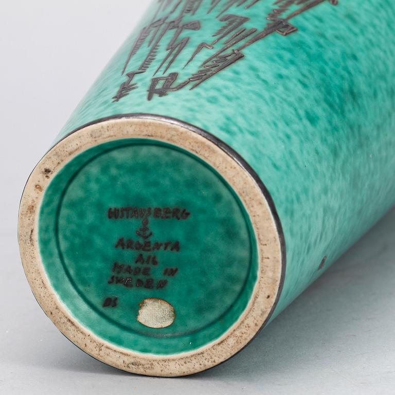 VAS, stengods, "Argenta" Wilhelm Kåge, Gustavsberg, 1900-talets mitt.