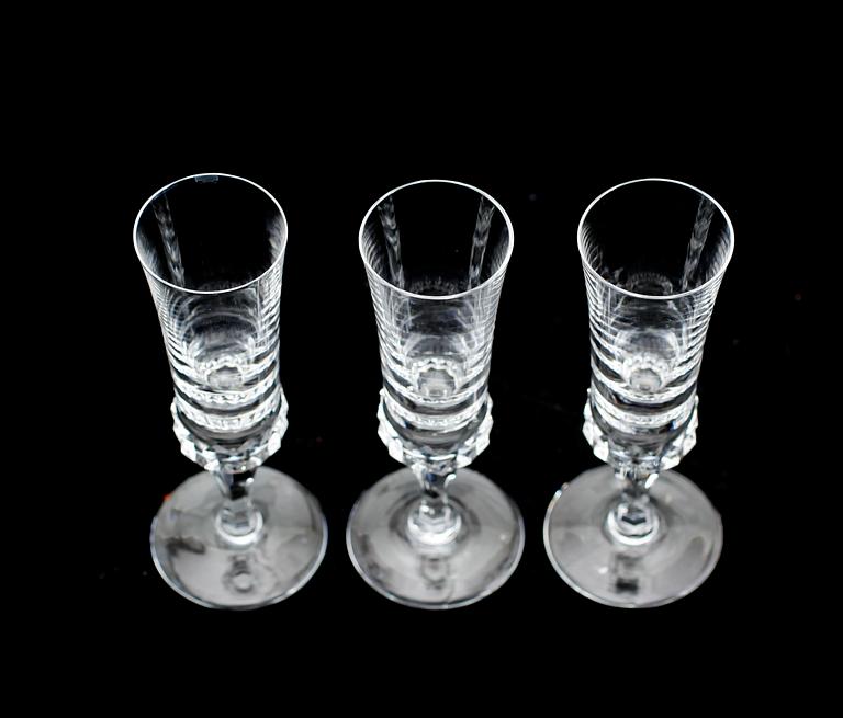 SNAPSGLAS, 12 st, "Silvia", Ingeborg Lundin, Orrefors.