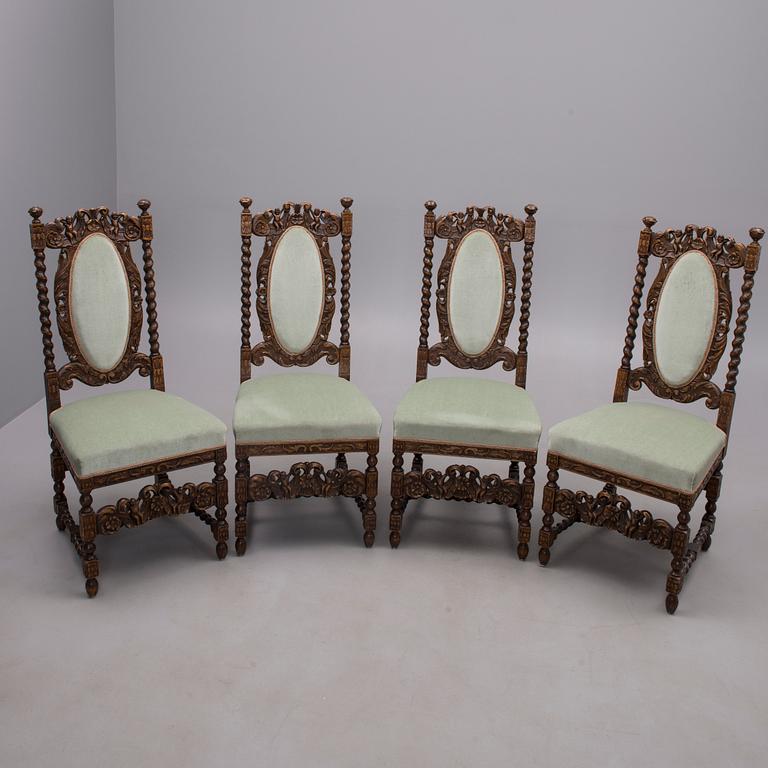 STOLAR, 4 st, barockstil, 1920-tal.