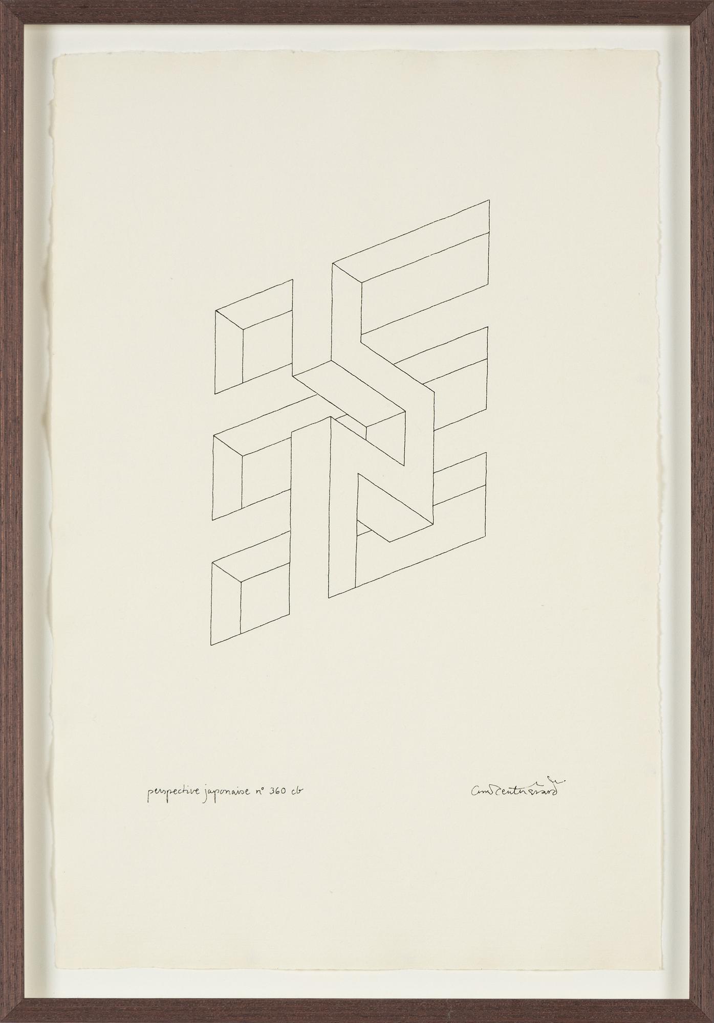 Oscar Reutersvärd, indian ink on paper, signed.