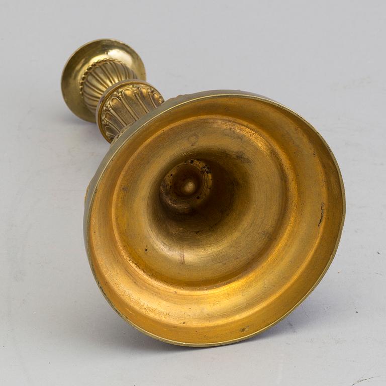 LJUSSTAKE, brons, gustaviansk stil, omkring 1900.