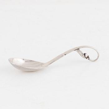 Georg Jensen, a , sterling silver serving spoon, Denmark 1933-44.