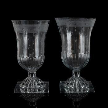 Glas, 14 st, sengustavianska, tidigt 1800-tal.