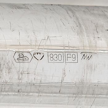 Tapio Wirkkala, a 'Nonstop' silver candelabrum, TW 432, numbered 74/90, for Kultakeskus, Hämeenlinna 2007.