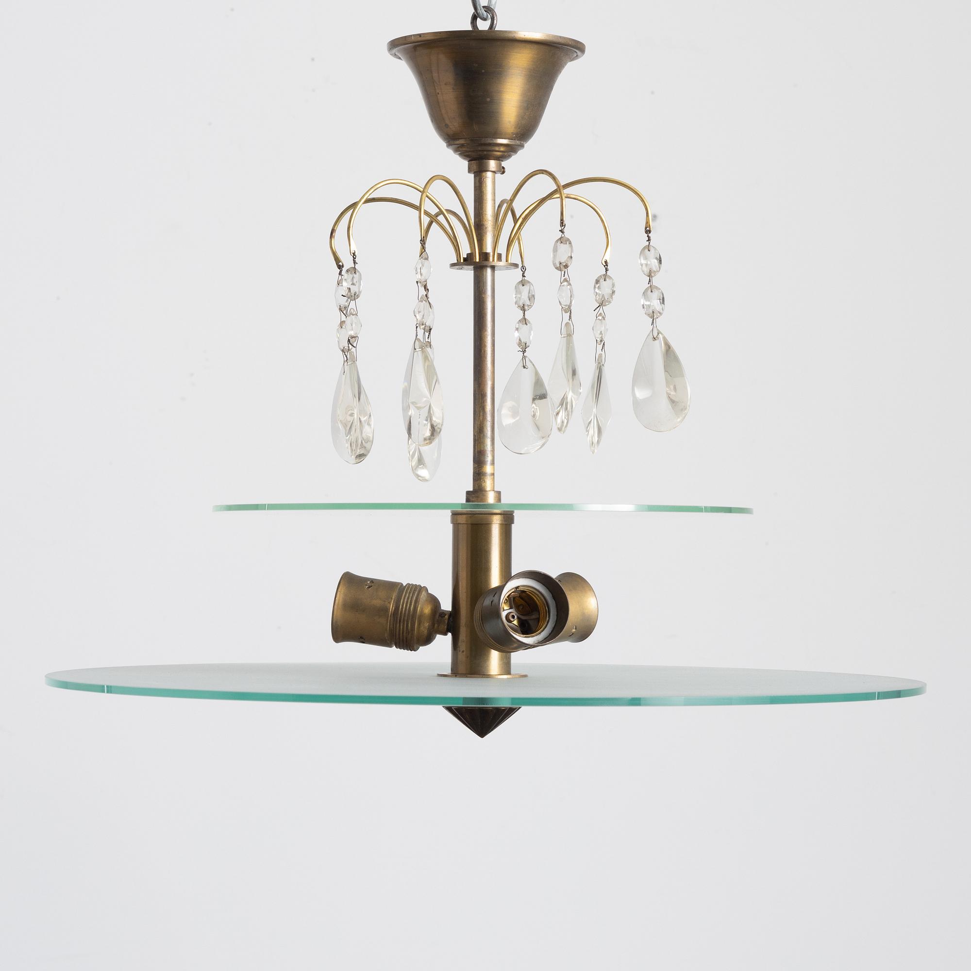 Erik Tidstrand, a model "26856" ceiling lamp, Nordiska Kompaniet, 1920s.