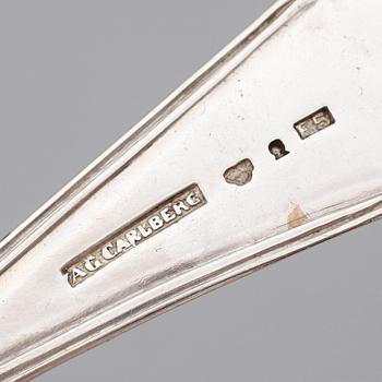 SAMLING SKEDAR, 10 st, silver, 1700-/1800-/1900-tal. Vikt ca 359 gram.