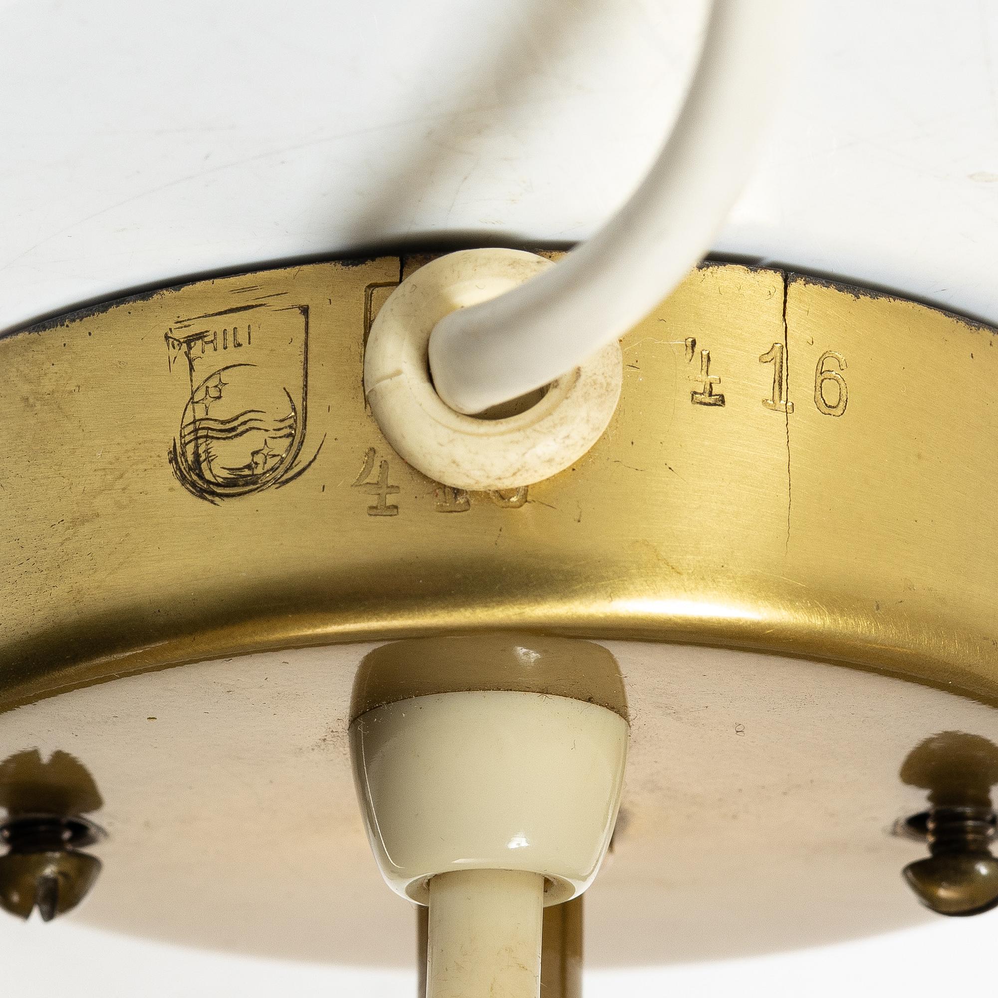 Hans Bergström, a model 416 wall lamp, Philips, mid-20th century.