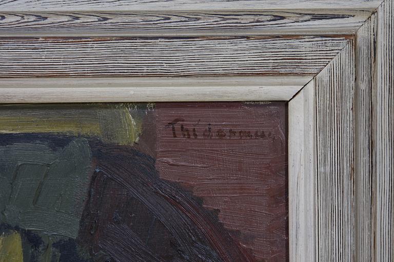 SVEN THIDERMAN, olja på pannå, sign.