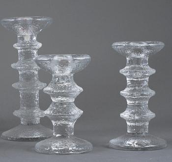 LJUSSTAKAR, 9 st, "Festivo", Timo Sarpaneva, Iittala, 1900-talets andra hälft.