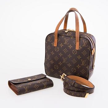 LOUIS VUITTON Spontini Bag, Alexandra Wallet and a Belt.
