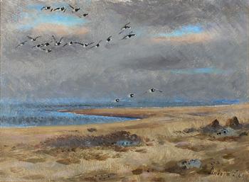 LINDORM LILJEFORS, olja på pannå. Sign o dat -62.