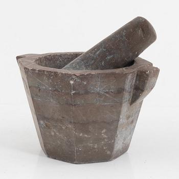 A Gustavian limestone mortar, circa 1800.