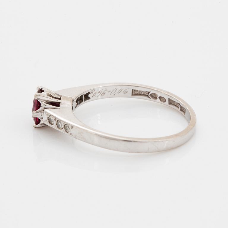 Ruby and diamond ring.