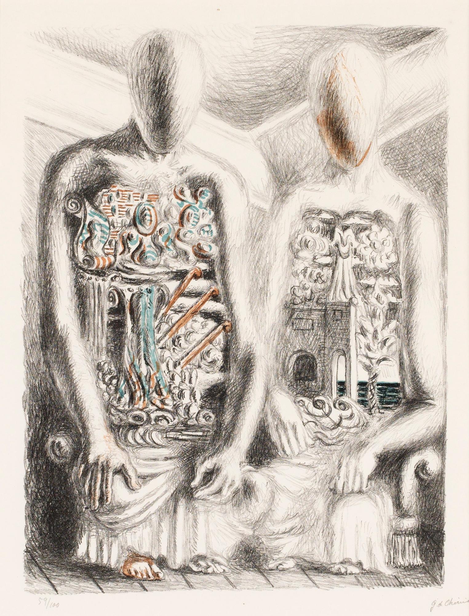 Giorgio de Chirico, "Gli Archeologi IV", from: "Metamorphosis".