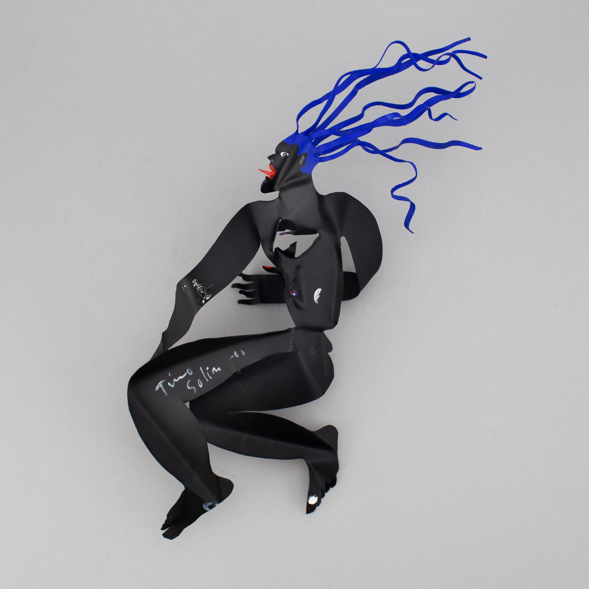 TIMO SOLIN, sculpture/relief painted matal, signed and dated -11.