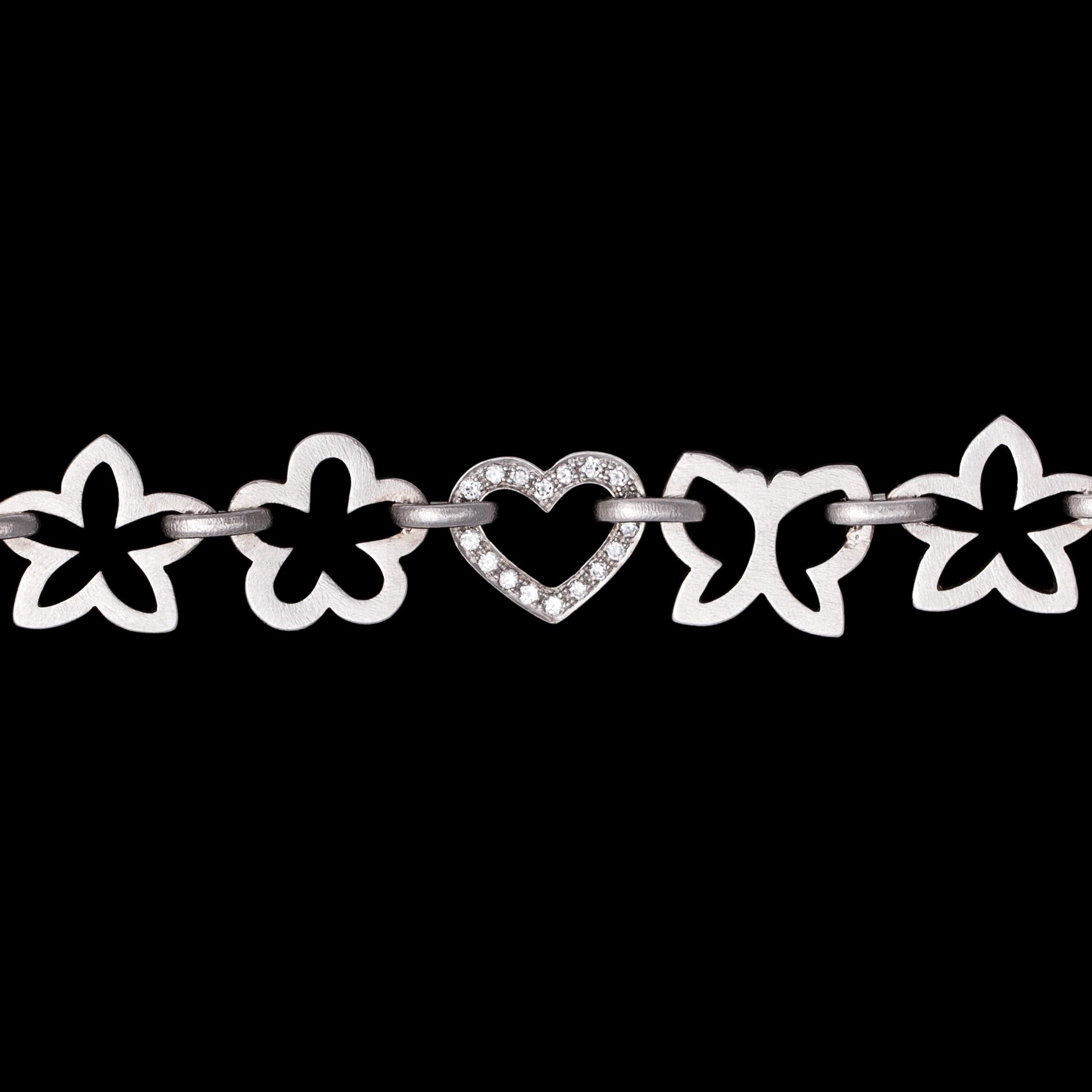 ARMBAND, Ole Lyngaard, vitguld med briljantslipade diamanter, tot. 0.18 ct.