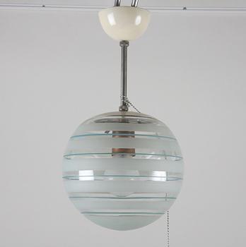 TAKARMATUR, glas och metall, funkis, 1930-tal.