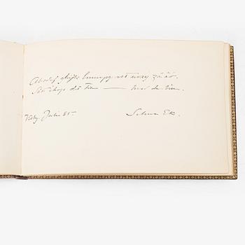 Album with among other things 16 pieces of watercolours and drawings by Swedish artists.