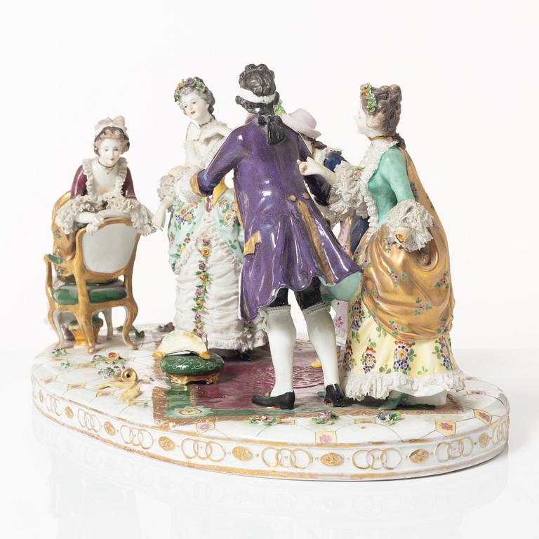 Figure group, porcelain, circa 1900.