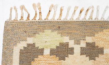 Ingegerd Silow, a flat weave rug, signed IS, c. 270 x 185 cm.