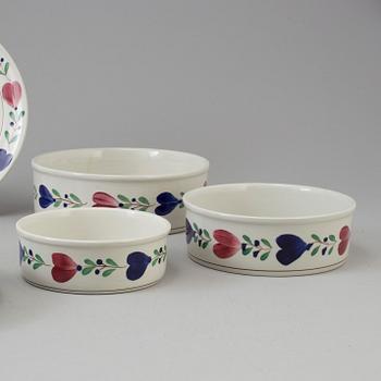 MATSERVIS, "Allmoge", 61 delar, porslin, Gustavsberg, tidigt 1900-tal.
