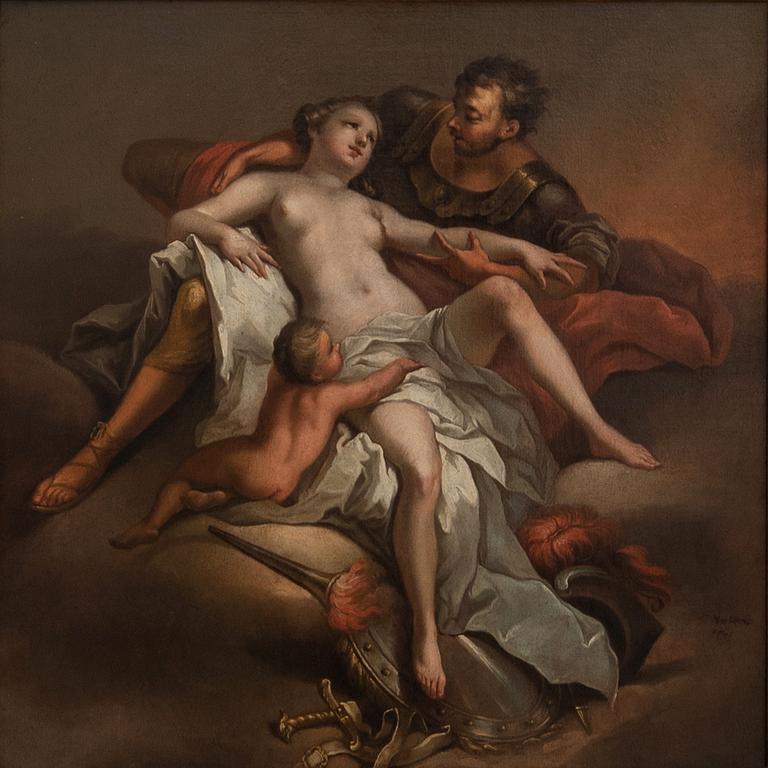 Charles Joseph Natoire, his circle Mars, Venus and Cupid.