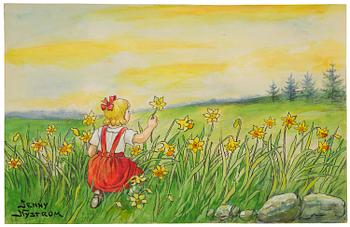 987. Jenny Nyström, Girl and the Daffodils.