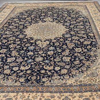 A carpet, Nain, sk 9 LAA, part silk, ca 565 x 360 cm.