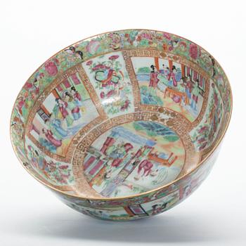 SKÅL, porslin, Kanton, 1800-tal.