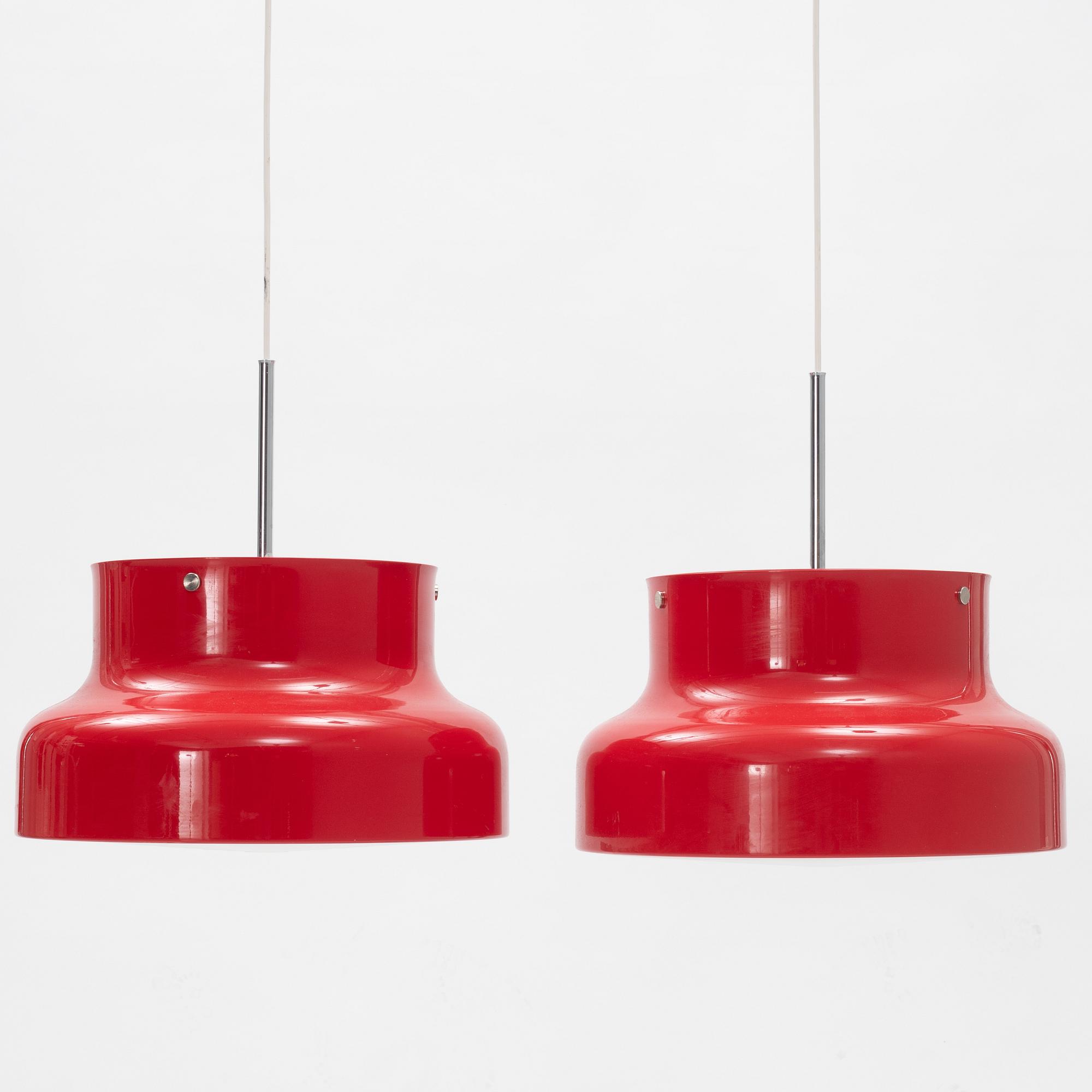 Anders Pehrson, taklampor, ett par, "Bumling", Ateljé Lyktan, Åhus.