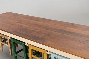 A Table with stools modern making.