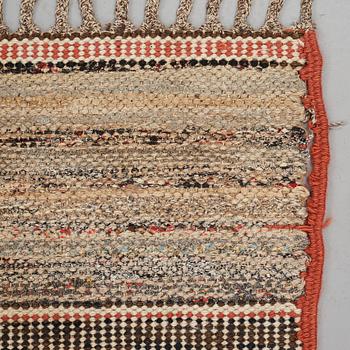 Märta Måås-Fjetterström, A CARPET, "T.matta", a rag rug, flat weave, ca 204,5 x 111-113 cm, signed MMF.