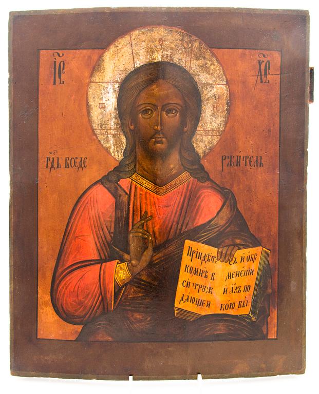 A Russian icon, Old believers workshop, last quarter of the 19th century.