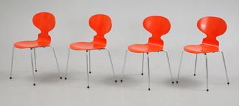 STOLAR, 4 st, "Myran" Arne Jacobsen, Fritz Hansen, 1978.