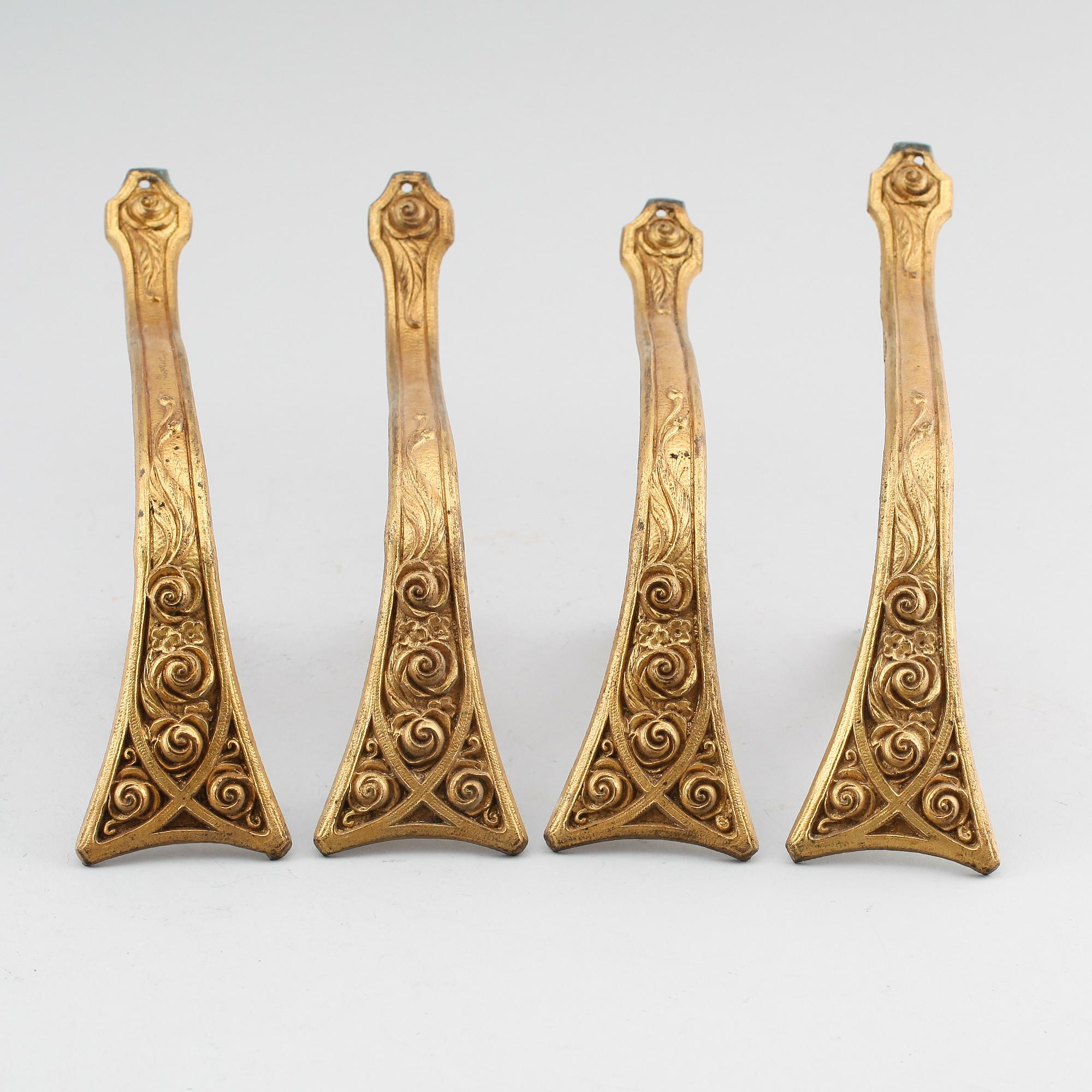 GARDINOMTAG, 4 st, brons, jugend, tidigt 1900-tal.