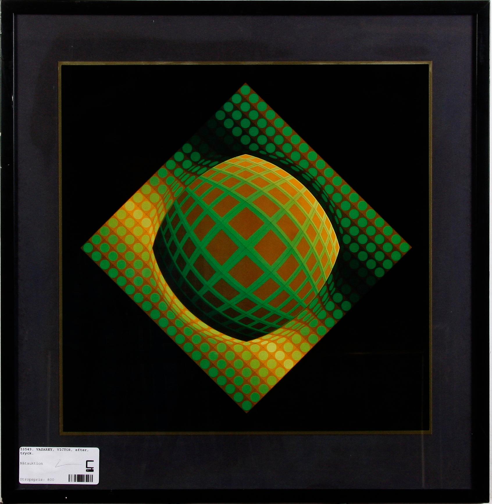 VASARELY, VICTOR, efter. Grafiskt blad.