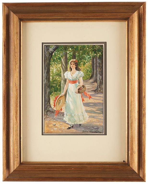 Jenny Nyström, Woman on a stroll.