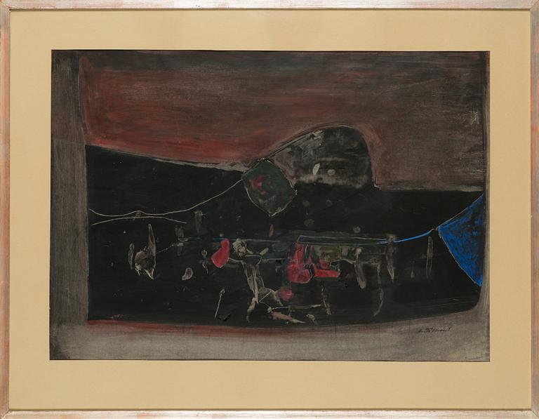 Antti Vuori, oil on paper, signed.