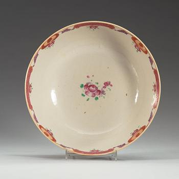 A famille rose 'European Subject' punch bowl, Qing dynasty, Qianlong (1736-95).