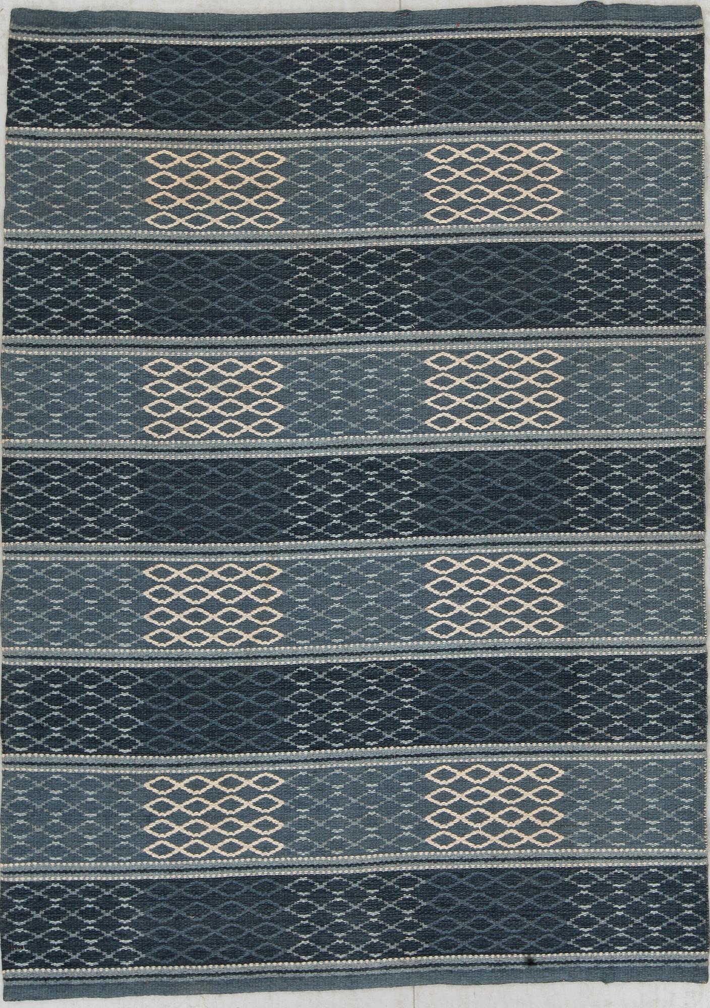 MATTA, dubbelvävd, ull, 193 x 139. 1900-talets mitt.