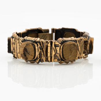 Pentti Sarpaneva, armband och ring, brons och tigeröga.