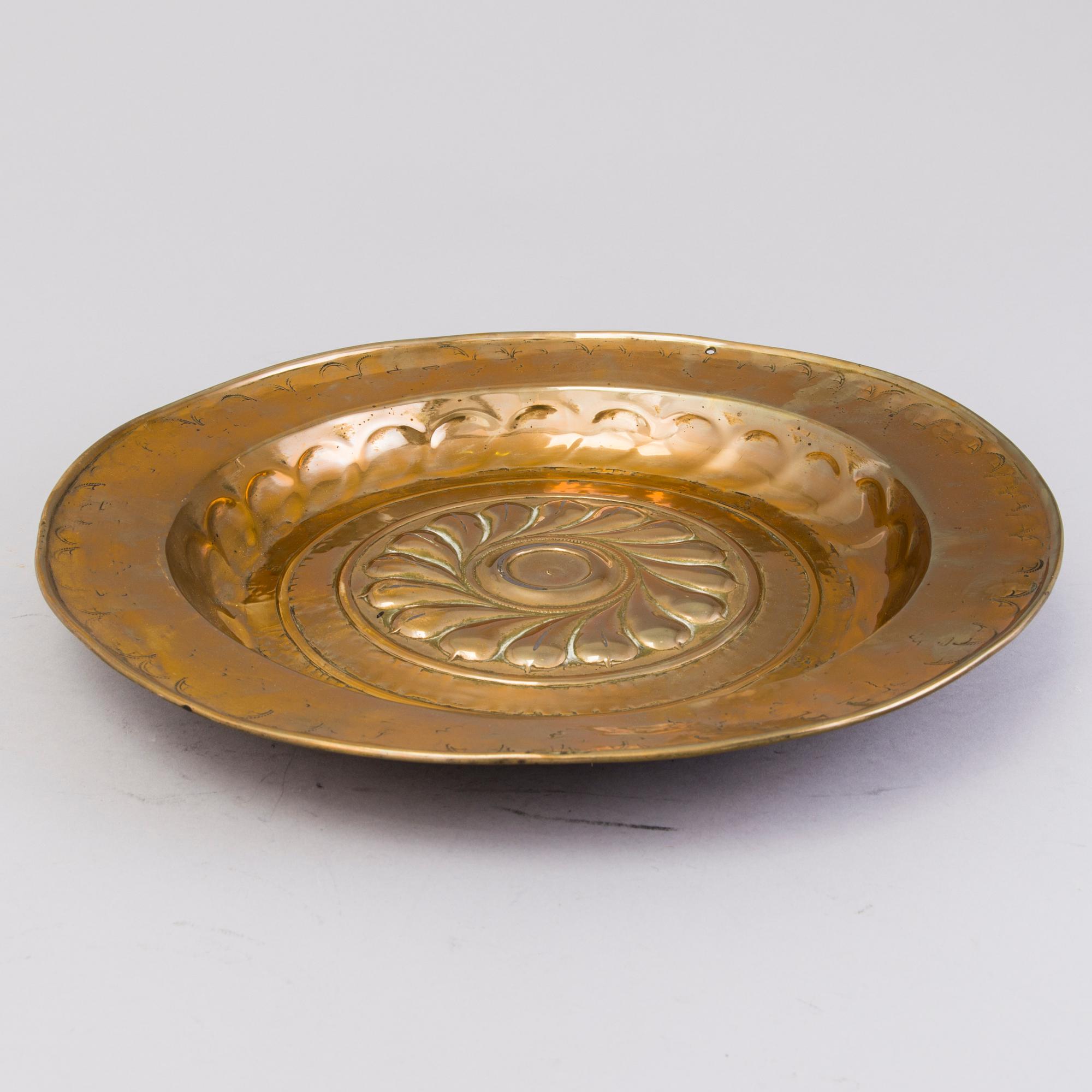 A 16th Century brass baptism dish from Nürnberg, Germany.