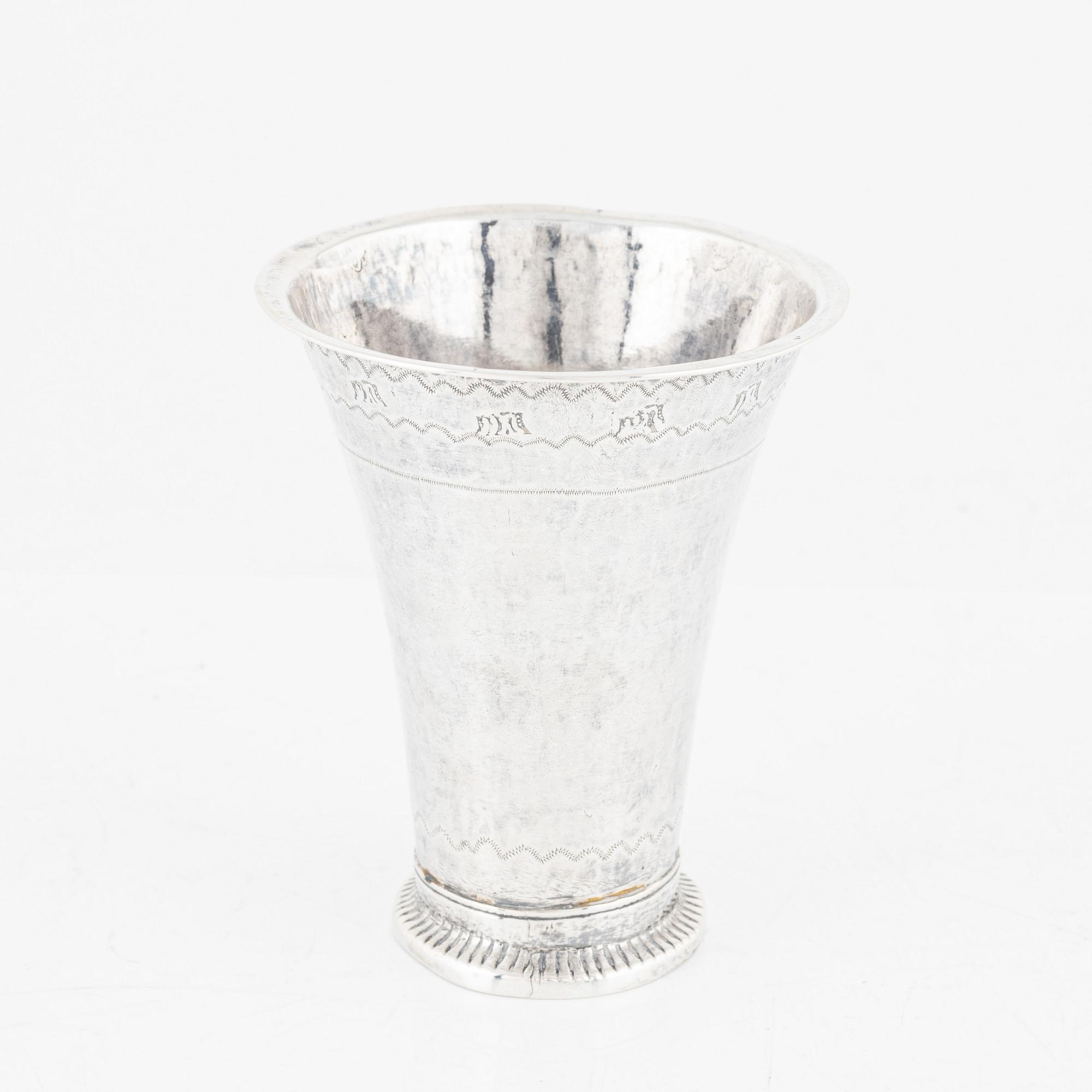 A Swedish Silver Beaker, mark of Per Schotte, Vadstena 1769.