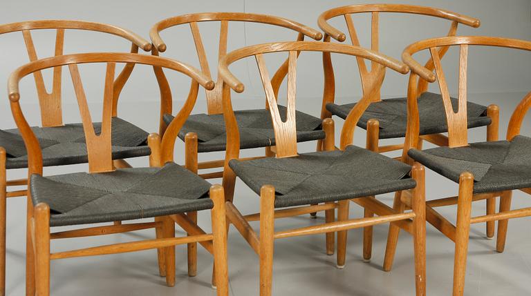 STOLAR, 6 st, "Y-stolen", Hans J. Wegner, Carl Hansen & son.