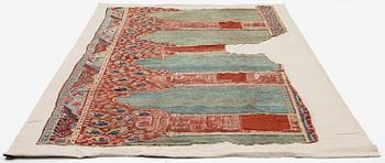 An Ushak saf fragment, west Anatolia, 17th/18th century.