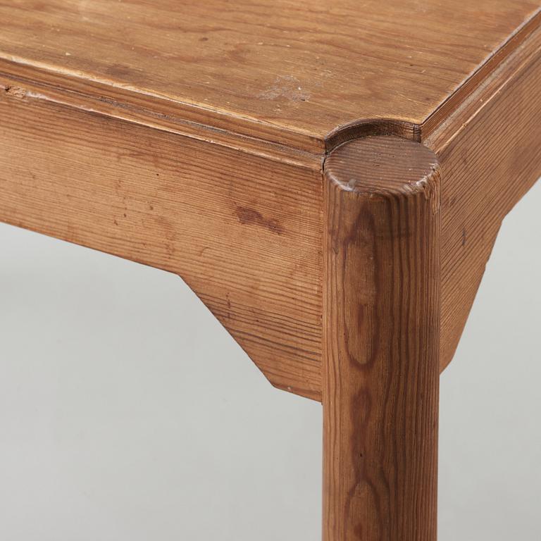 An Axel Einar Hjorth stained pine table, Nordiska Kompaniet, 1930's.